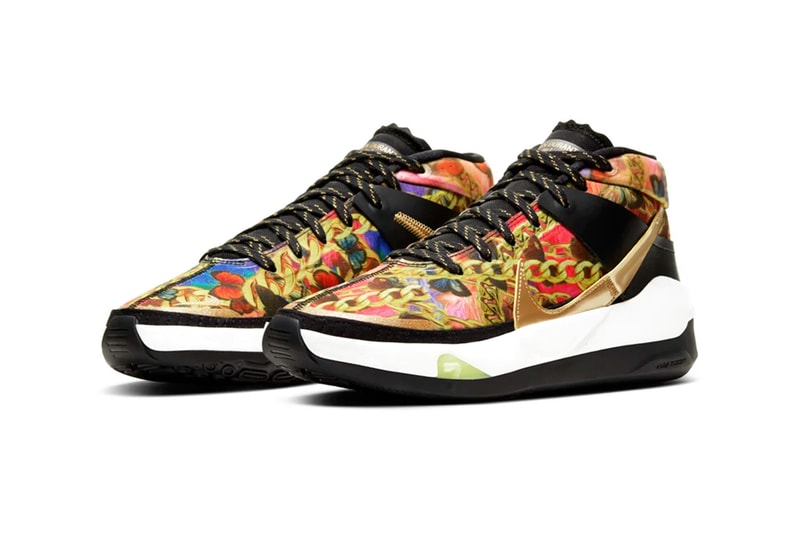 Nike KD 13 "Hype" Release Info kevin durant basketball shoe versace chains hip-hop fashion drop price details 