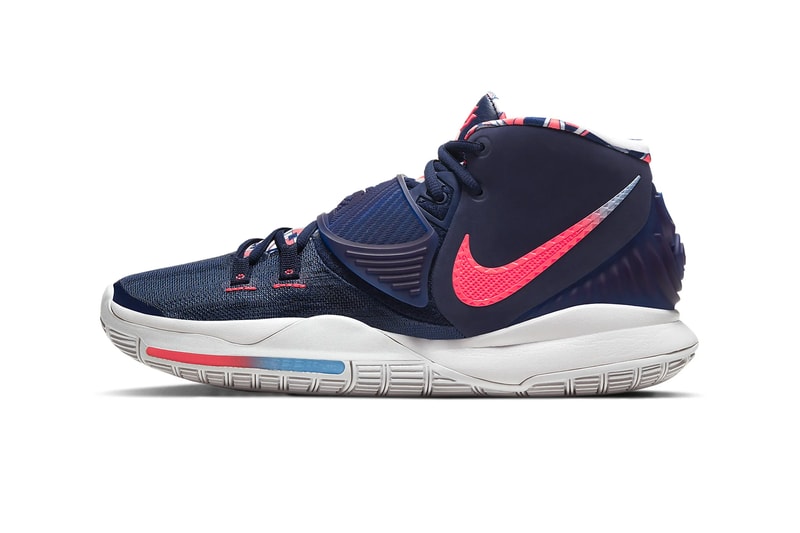 Nike Kyrie 6 Midnight Navy Psychic Blue Laser Crimson Release Info BQ4631-402 playing cards nba national basketball association kyrie irving brooklyn nets