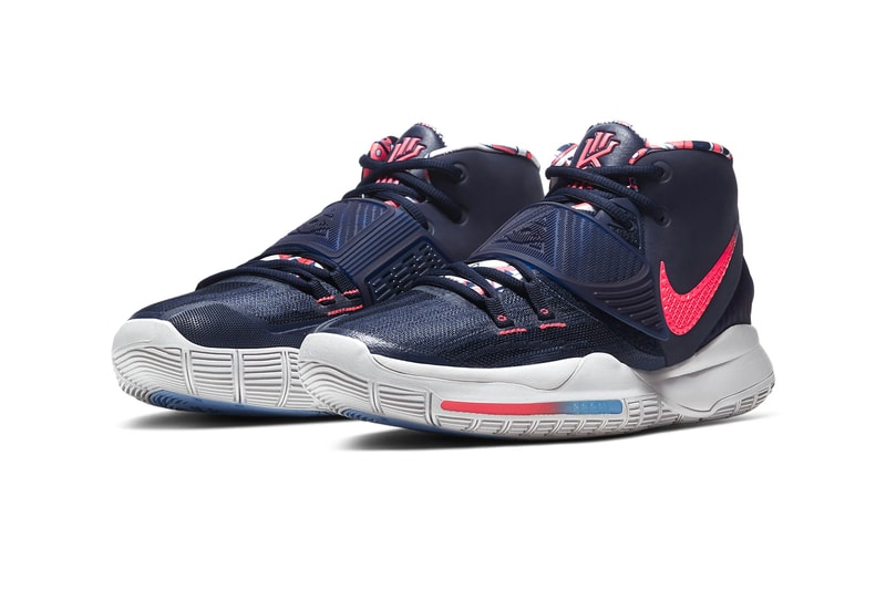 Nike Kyrie 6 Midnight Navy Psychic Blue Laser Crimson Release Info BQ4631-402 playing cards nba national basketball association kyrie irving brooklyn nets