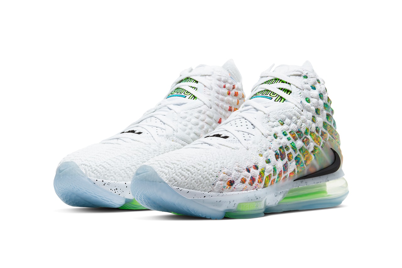 nike basketball lebron james 17 command force BQ3177 100 white multicolor black command force BQ3177 100 cant jump billy hoyle release date info photos price