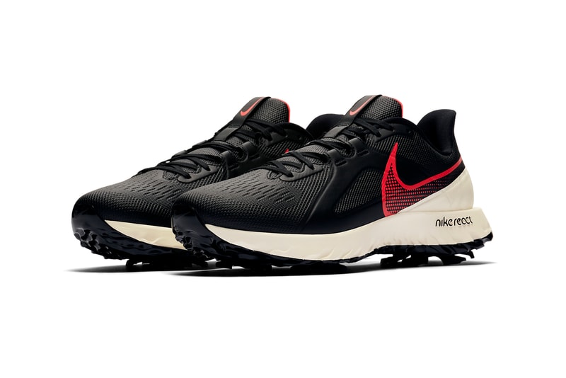 Nike Infinity React Golf Shoe black flash sail crimson CT6620 002 menswear streetwear shoes sneakers kicks trainers runners spring summer 2020 collection swoosh footwear 