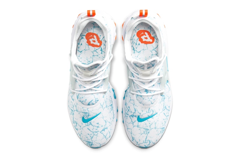 Nike React Presto Premium Aura Blue Fury total orange white menswear streetwear spring summer 2020 collection shoes footwear kicks runners trainers sneakers swoosh CN7664 100