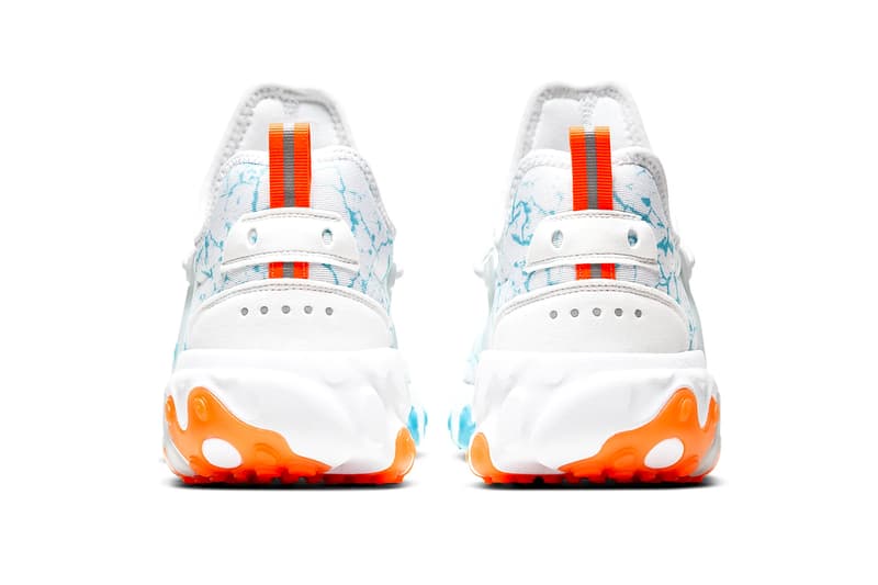 Nike React Presto Premium Aura Blue Fury total orange white menswear streetwear spring summer 2020 collection shoes footwear kicks runners trainers sneakers swoosh CN7664 100