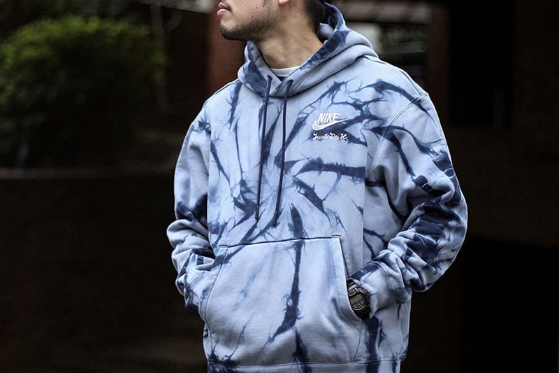 nike summer 2020 tiedye tie dye hoodie tshirts t shirt cropped tee midnight navy obsidian mist light cream sail