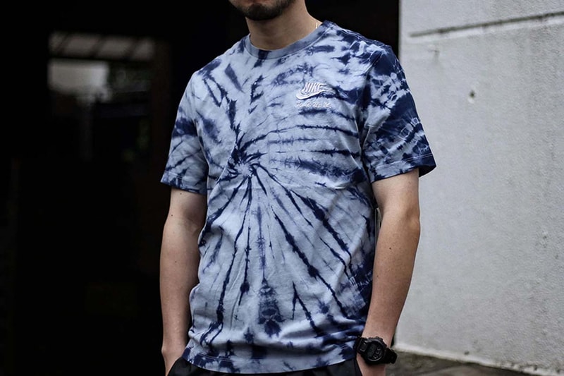 nike summer 2020 tiedye tie dye hoodie tshirts t shirt cropped tee midnight navy obsidian mist light cream sail
