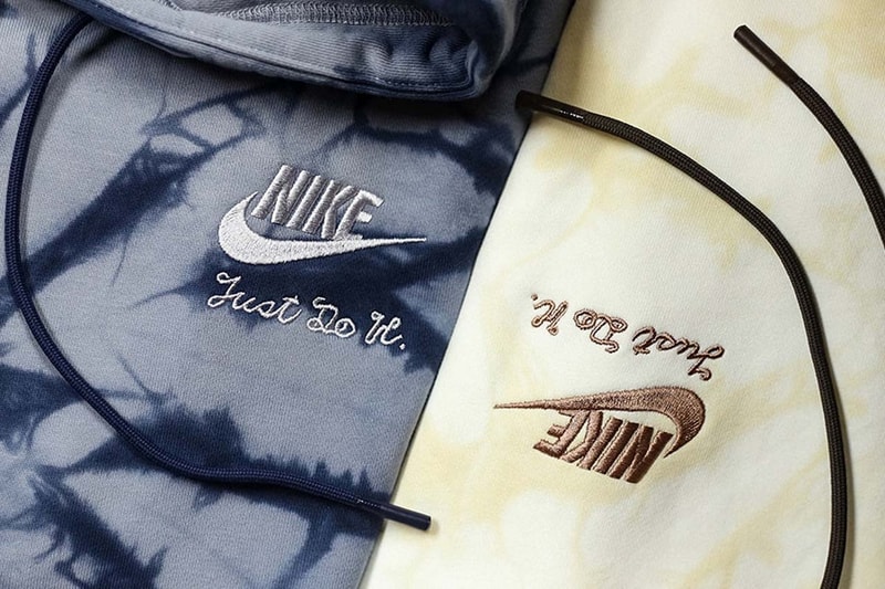 nike summer 2020 tiedye tie dye hoodie tshirts t shirt cropped tee midnight navy obsidian mist light cream sail