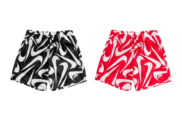 Nike Delivers Swoosh Laden Logo Swim Shorts