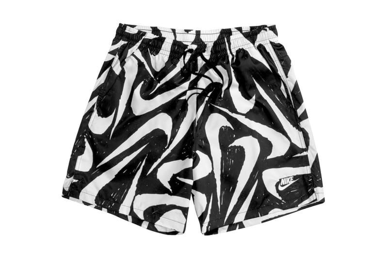 black and white nike swim trunks