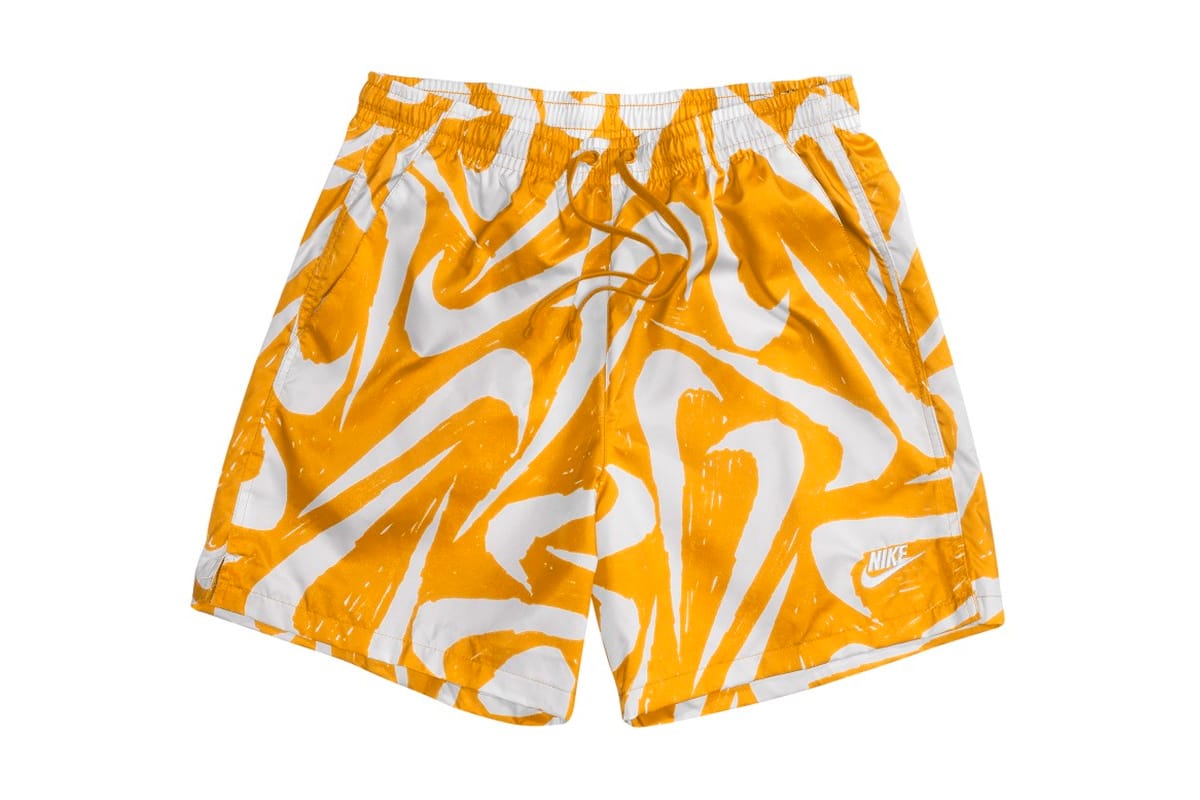 nike orange swim trunks