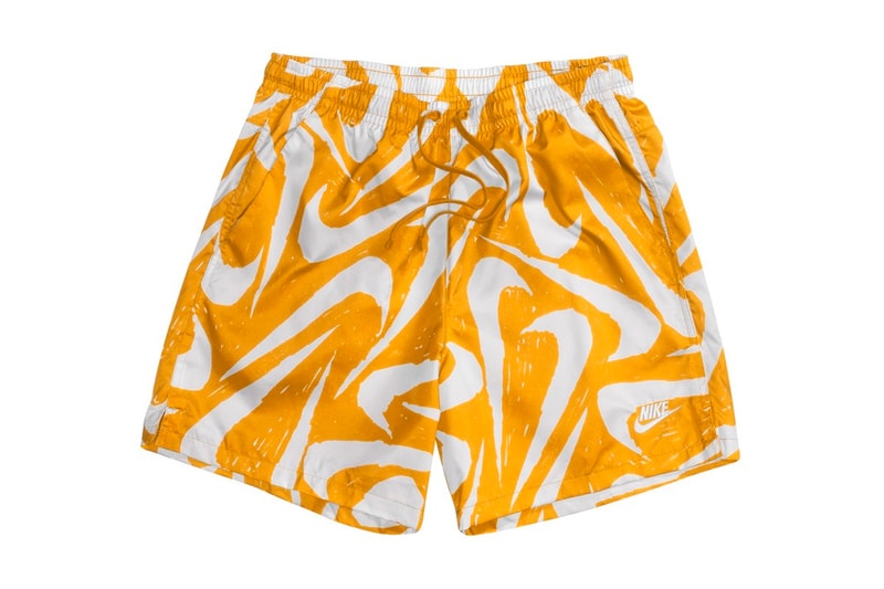 Nike Swoosh Logo Swim Shorts Release Info Buy Price Black Red Gold University