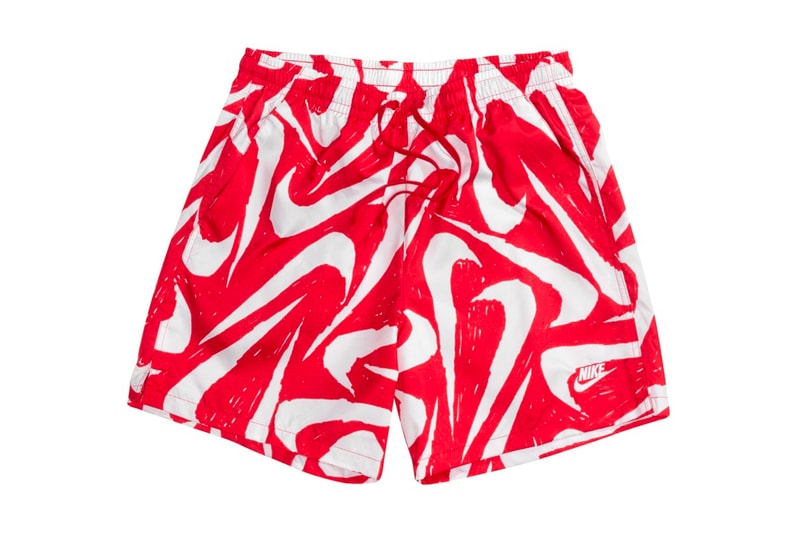 Nike Swoosh Logo Swim Shorts Release Info Buy Price Black Red Gold University