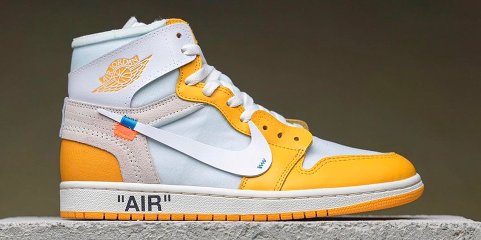 Off-White™ x Air Jordan 1 Canary Yellow Detailed Look