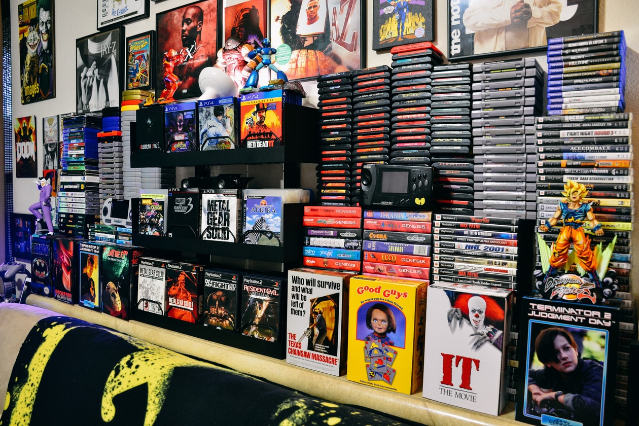 On Display: Mikey Retro Gaming Collection Metal Gear Solid Spider-Man Maximum Carnage Sega Genesis Super Nintendo Wu tang Arcade 1Up