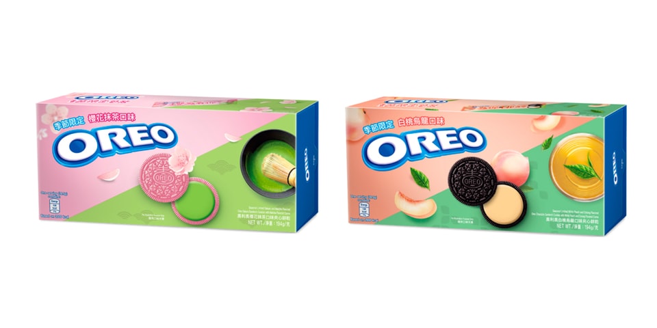 Oreo Peach Oolong And Sakura Matcha Flavor Release Hypebeast