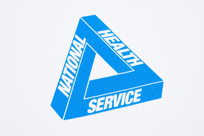 Palace Skateboards NHS TRI-TO HELP United Kingdom National Health Service COVID-19 Coronavirus T-Shirt Crew Neck Hoodie Sweater Release Information Charity Fundraising Streetwear Skate Garments London UK 