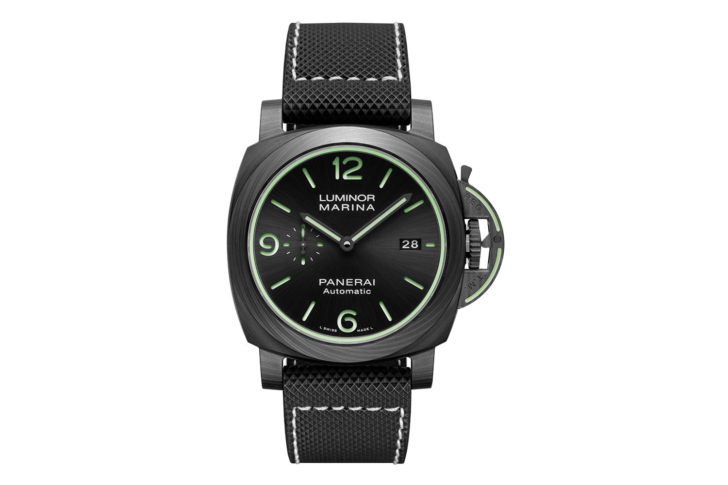 Panerai Release Stealthy Carbotech Luminor Marina Watch 70th anniversary Italian Navy Dive Watch Carbon Fiber PAM PAM1118 Watches Swiss made Dive Watches wrist watches 