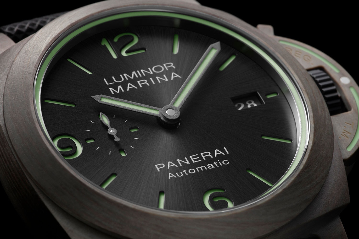 Panerai Release Stealthy Carbotech Luminor Marina Watch 70th anniversary Italian Navy Dive Watch Carbon Fiber PAM PAM1118 Watches Swiss made Dive Watches wrist watches 
