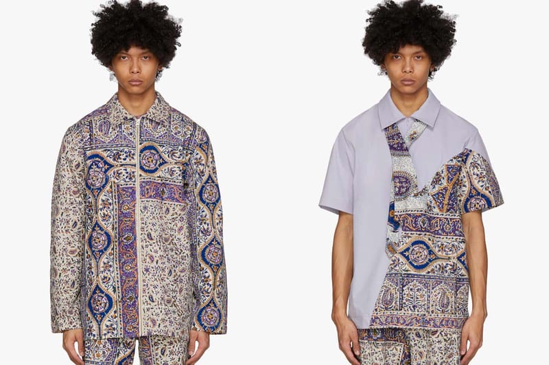 Paria Farzaneh's SS20 Iranian-Print Pieces Get Splashed With Rich Purple Tones