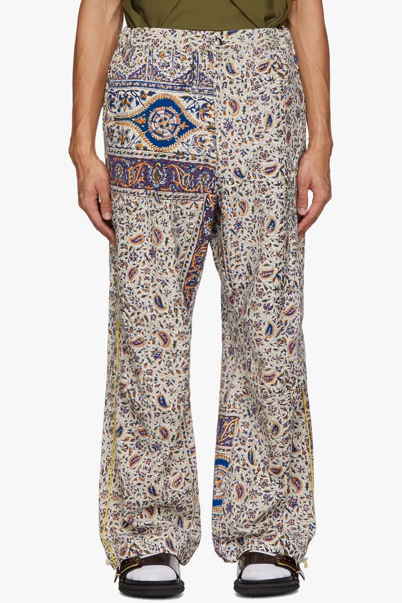 paria farzaneh beige iranian print overshirt panel polo trousers shorts