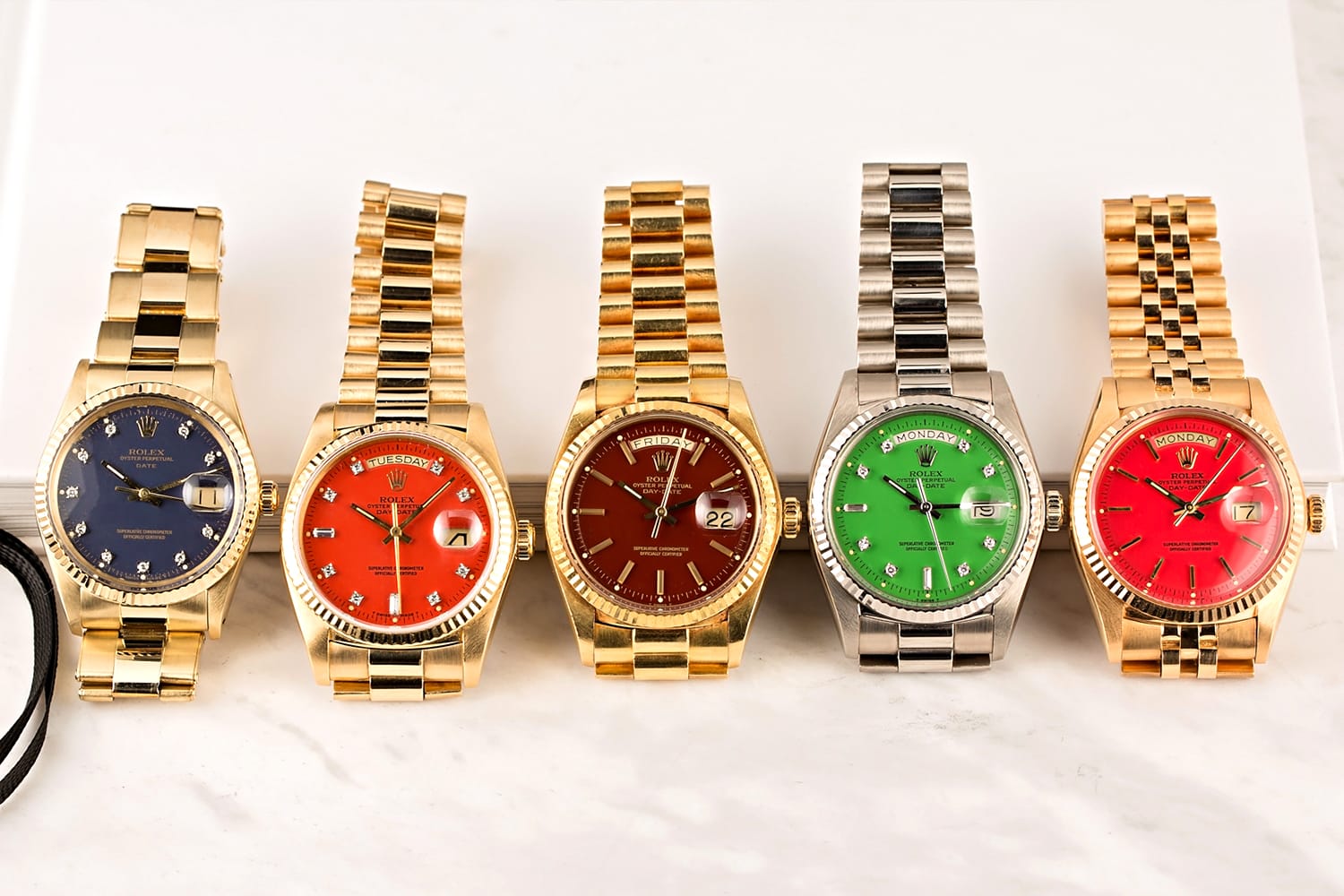 rolex colored dials