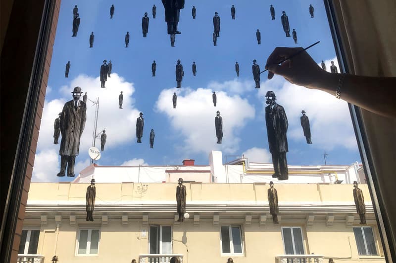 Pejac #STAYARTHOMEPEJAC Global Campaign Window Drawings Instagram Outdoors Buildings