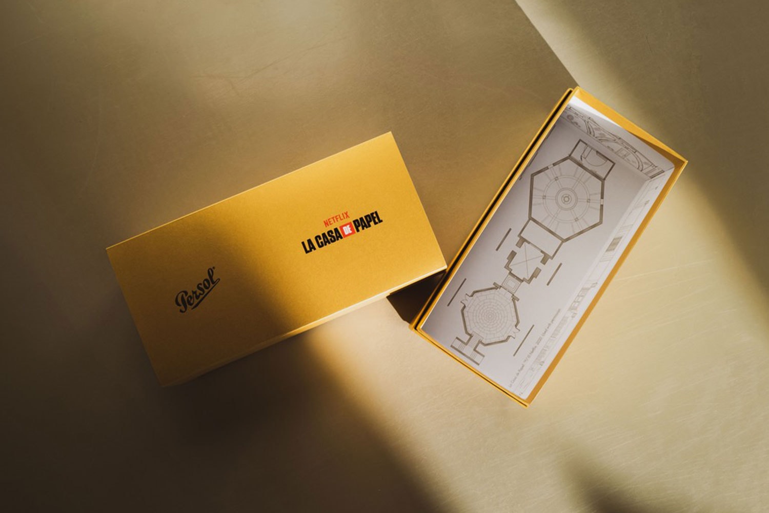 persol money heist el professor limited capsule collection La Casa De Papel 24k gold plated lens Original Sergio sunglasses optical frames netflix