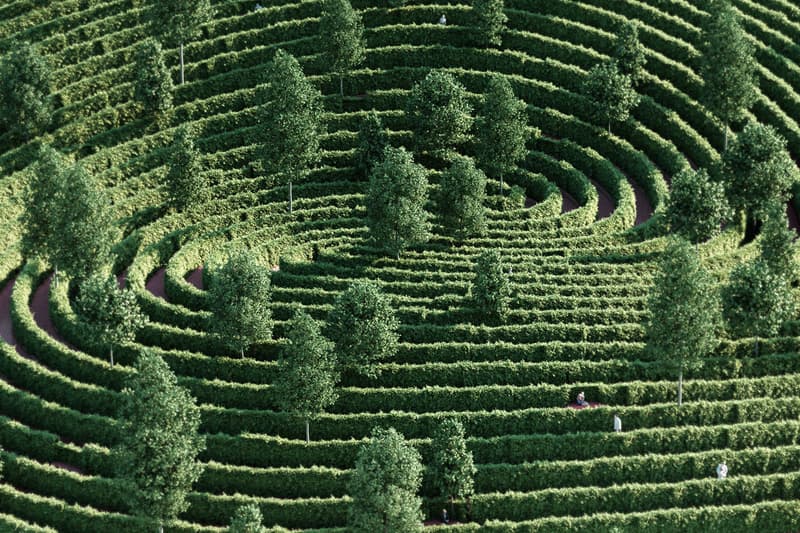 Precht Parc de la Distance Outdoor Social Distancing Park Maze Hedges Vienna Austria Design 