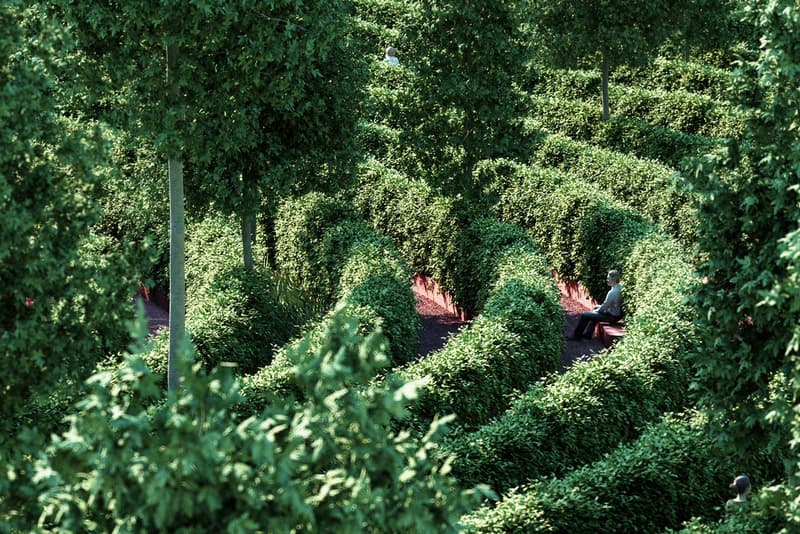 Precht Parc de la Distance Outdoor Social Distancing Park Maze Hedges Vienna Austria Design 