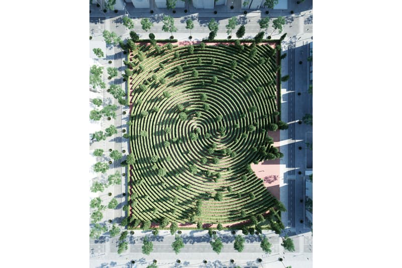 Precht Parc de la Distance Outdoor Social Distancing Park Maze Hedges Vienna Austria Design 