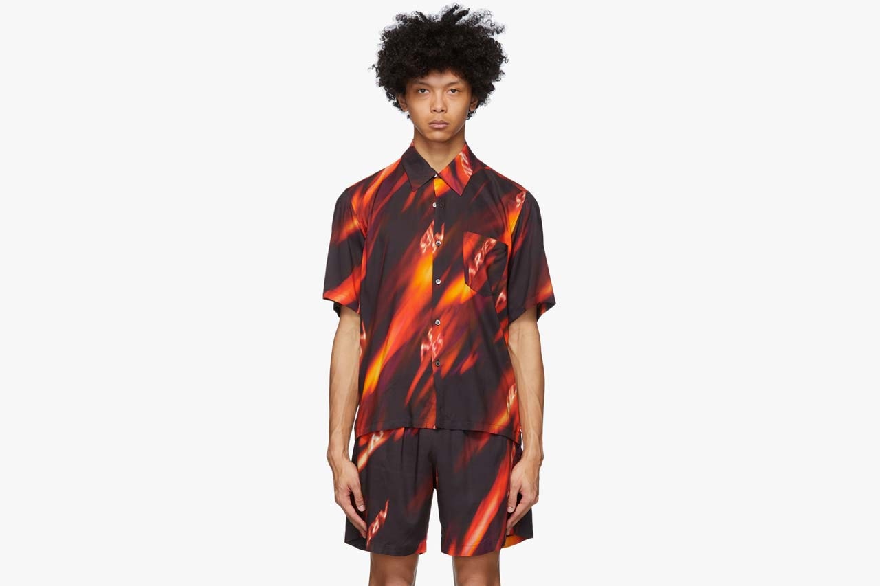 mens printed short sets spring summer 2020 print button ups bowling shirts shirt loungewear 