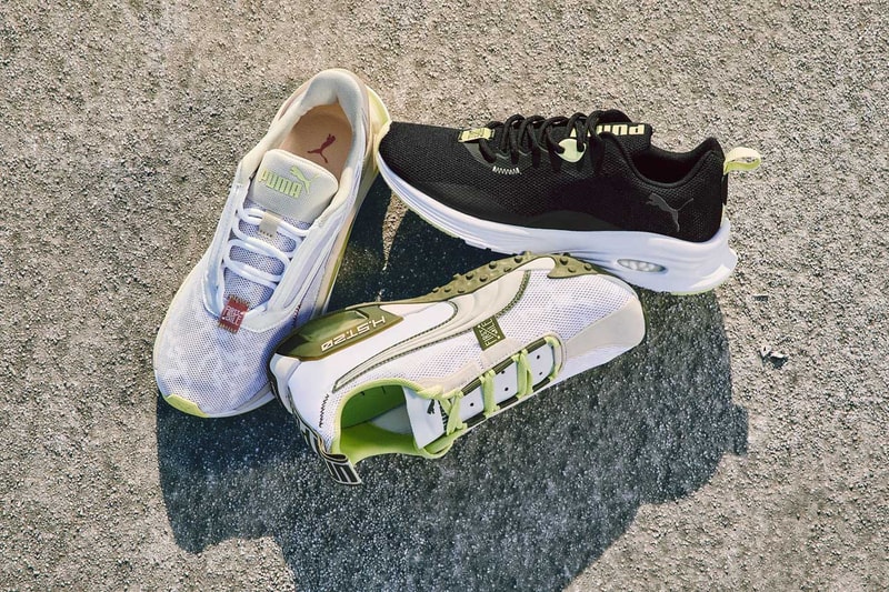 First Mile x PUMA Second Sustainable Footwear Collection Earth Day LQD CELL Sneaker Shorts Shirts Tank Tops Camouflage Green Black Pink Hydra Camo Shatter Camo