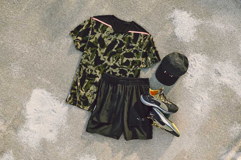 First Mile x PUMA Second Sustainable Footwear Collection Earth Day LQD CELL Sneaker Shorts Shirts Tank Tops Camouflage Green Black Pink Hydra Camo Shatter Camo