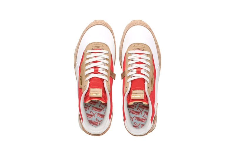 PUMA Future Rider Game On "Whis White/Pebble/High Risk Red" 371320_02 Rider Foam 1980 Inspiration Tom Sachs Mars Yard Colorway Footwear Sneaker Release Information Drop Date