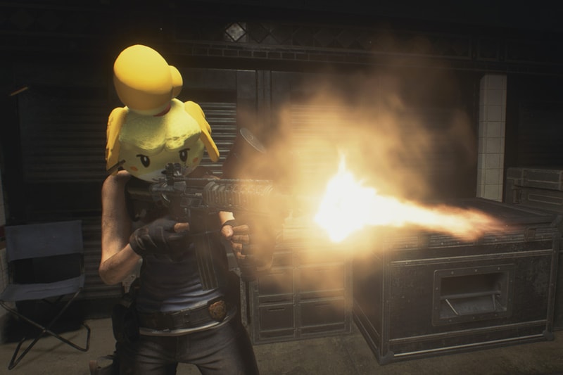resident evil 3 jill valentine nemesis animal crossing isabelle mod custom skin mask games video game 