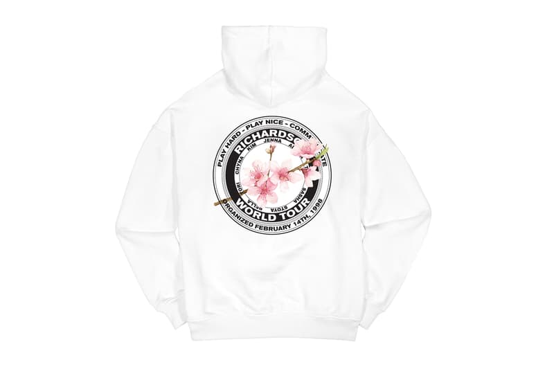 Richardson "Cherry Blossom Teamster" Collection Seal US Union Workers Sakura Cherry Blossom Stem Black White Hoodies Long Sleeves Sweatpants Shorts Baseball Caps Embroidery
