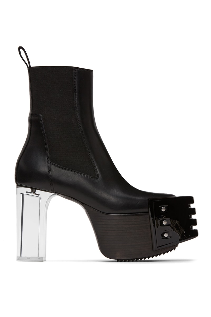 Rick Owens White Grill Kiss Chelsea Boots menswear streetwear spring summer 2020 collection designer shoes footwear boots high heels gender fluid sneakers leather made in italy