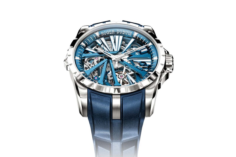 roger dubuis excalibur diabolus machina blue watch release timepiece minute repeater flying tourbillon 571000 dollars usd exclusive one of one sapphire crystal