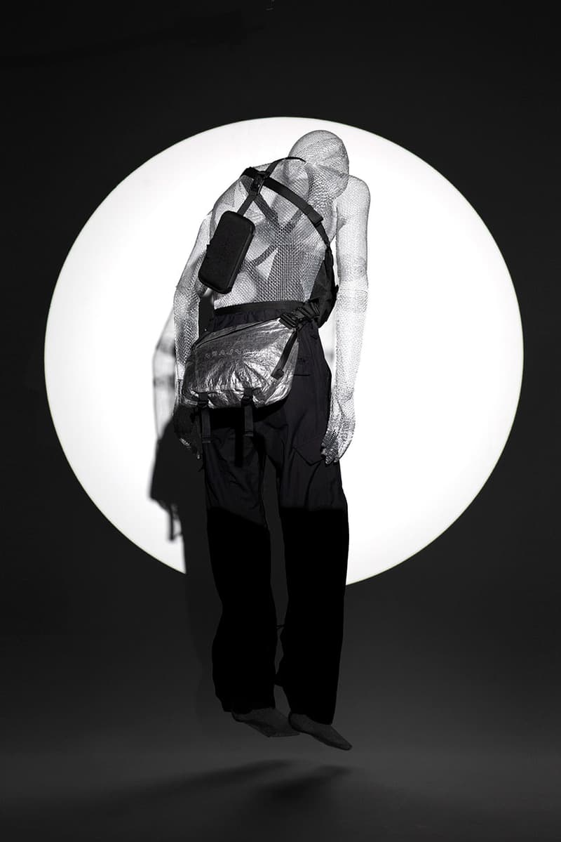 SEALSON "Nonidentity" 2020 Bag Collection Lookbook Campaign Water Resistant Gray Black Dyneema Cordura Waist Bag Side Shoulder
