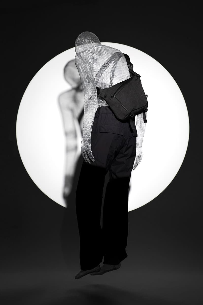SEALSON "Nonidentity" 2020 Bag Collection Lookbook Campaign Water Resistant Gray Black Dyneema Cordura Waist Bag Side Shoulder