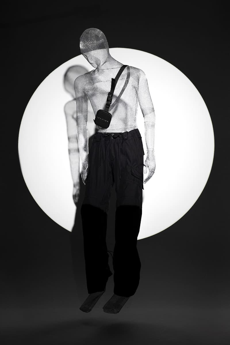 SEALSON "Nonidentity" 2020 Bag Collection Lookbook Campaign Water Resistant Gray Black Dyneema Cordura Waist Bag Side Shoulder