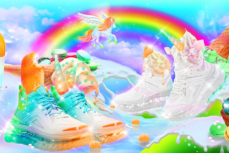 SHOES 53045 Drops All-New Bump'Air High Top in Gradient "Astropop" & White