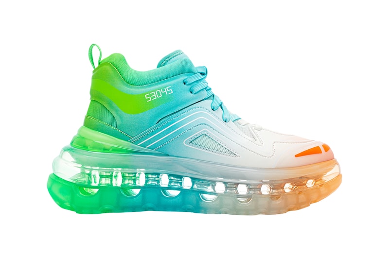 SHOES 53045 Bump’Air High Top "Astropop" & White Sneaker Drop Footwear Release Information Midtops David Tourniaire-Beauciel COVID-19 Student Resource Food Fund,