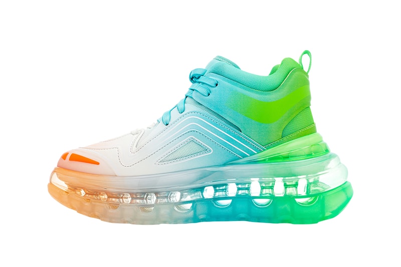 SHOES 53045 Bump’Air High Top "Astropop" & White Sneaker Drop Footwear Release Information Midtops David Tourniaire-Beauciel COVID-19 Student Resource Food Fund,