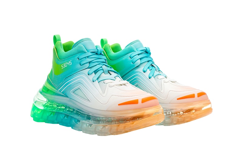 SHOES 53045 Bump’Air High Top "Astropop" & White Sneaker Drop Footwear Release Information Midtops David Tourniaire-Beauciel COVID-19 Student Resource Food Fund,