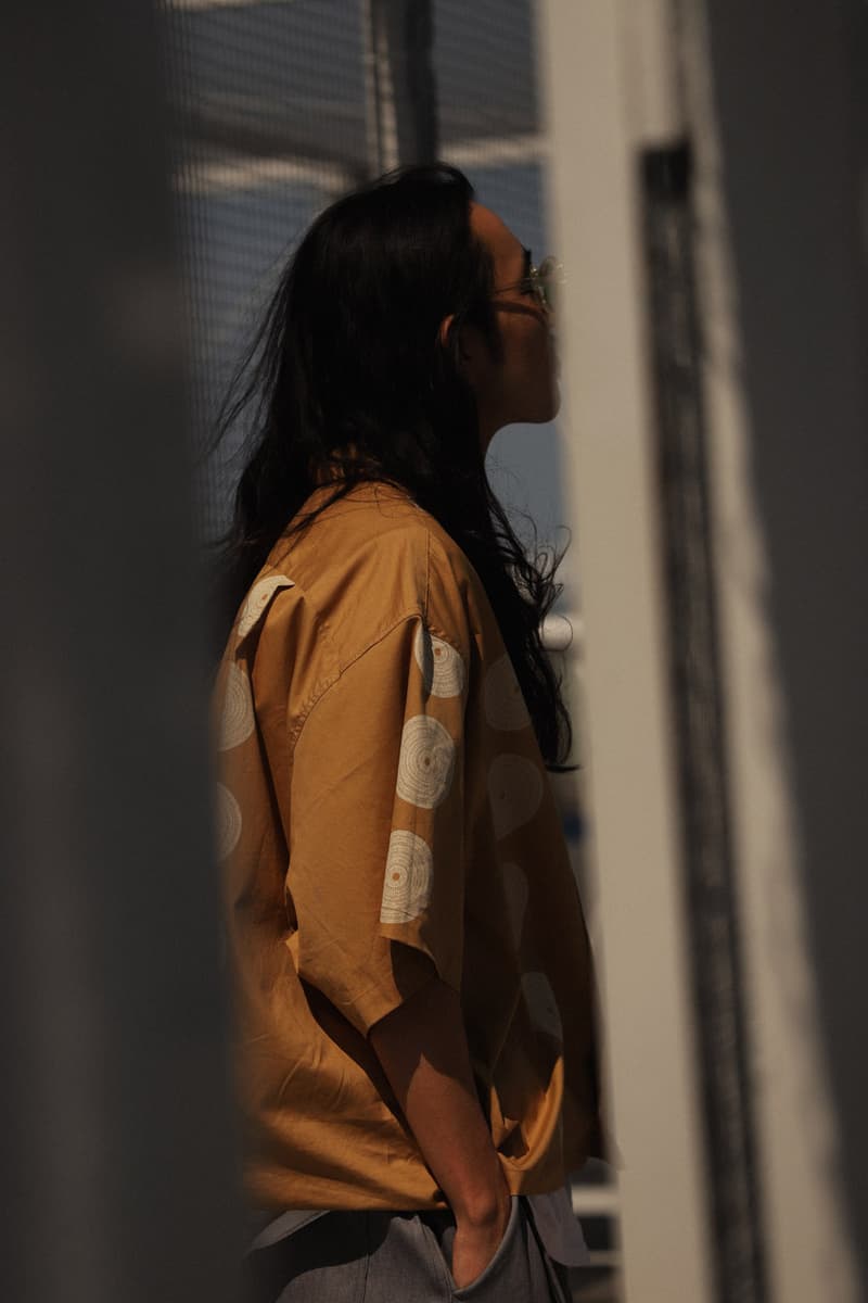 Sillage Drop 1 Summer 2020 Collection Japanese calligrapher Ryo Koizumi Nicolas Yuthanan Chalmeau silhouettes artful open collar shirt oversized denim pants ventile Sahara hats