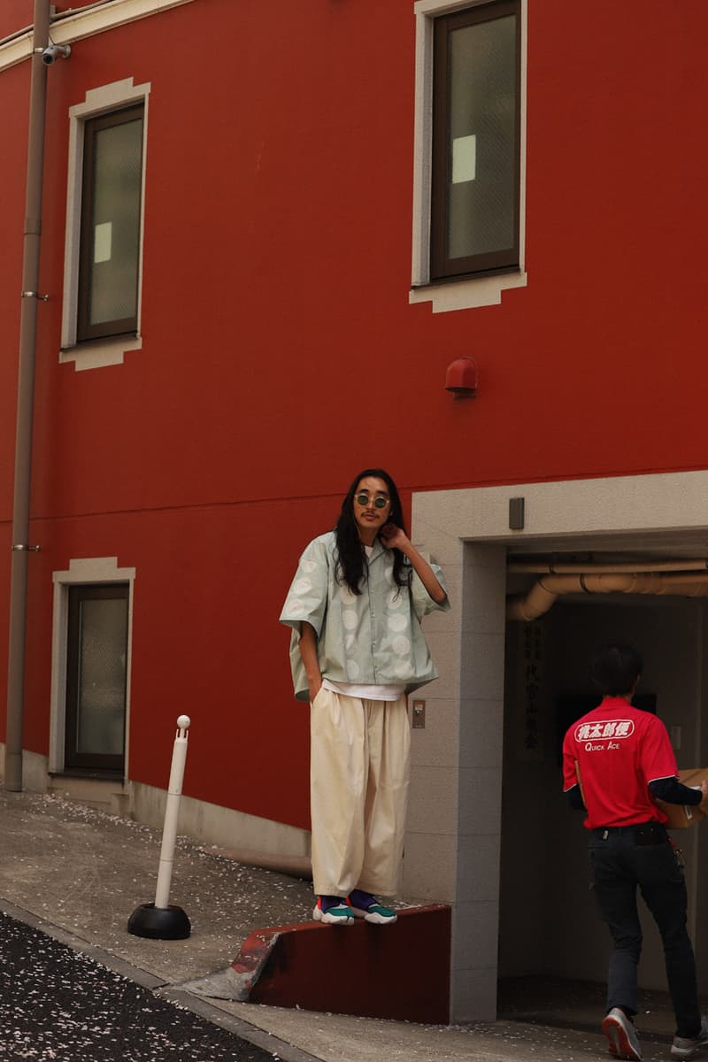 Sillage Drop 1 Summer 2020 Collection Japanese calligrapher Ryo Koizumi Nicolas Yuthanan Chalmeau silhouettes artful open collar shirt oversized denim pants ventile Sahara hats