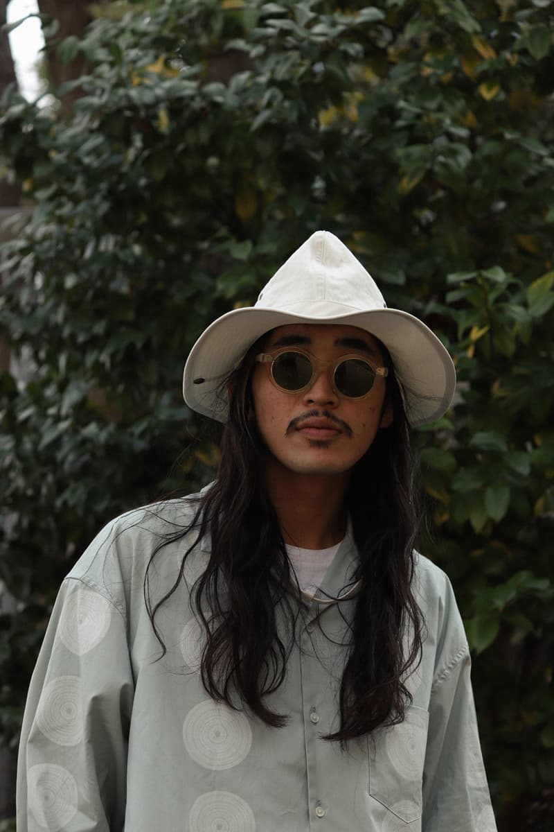 Sillage Drop 1 Summer 2020 Collection Japanese calligrapher Ryo Koizumi Nicolas Yuthanan Chalmeau silhouettes artful open collar shirt oversized denim pants ventile Sahara hats 