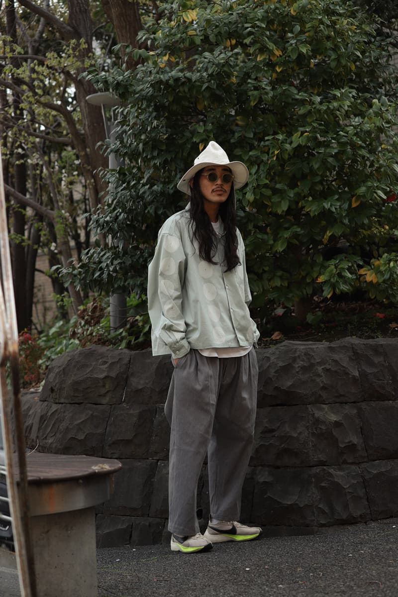 Sillage Drop 1 Summer 2020 Collection Japanese calligrapher Ryo Koizumi Nicolas Yuthanan Chalmeau silhouettes artful open collar shirt oversized denim pants ventile Sahara hats 