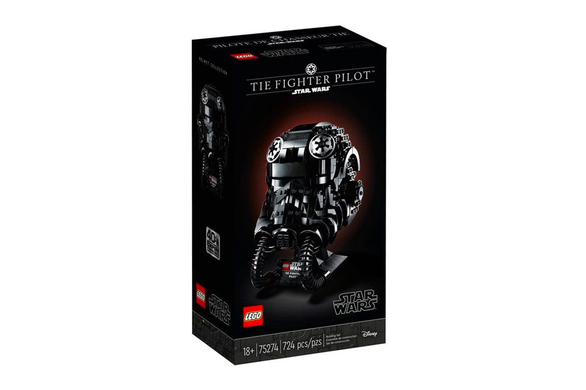 star wars day may the 4th lego helmets Tie fighter pilot stormtrooper boba fett collaboration collection 40th anniversary Empire Strikes Back