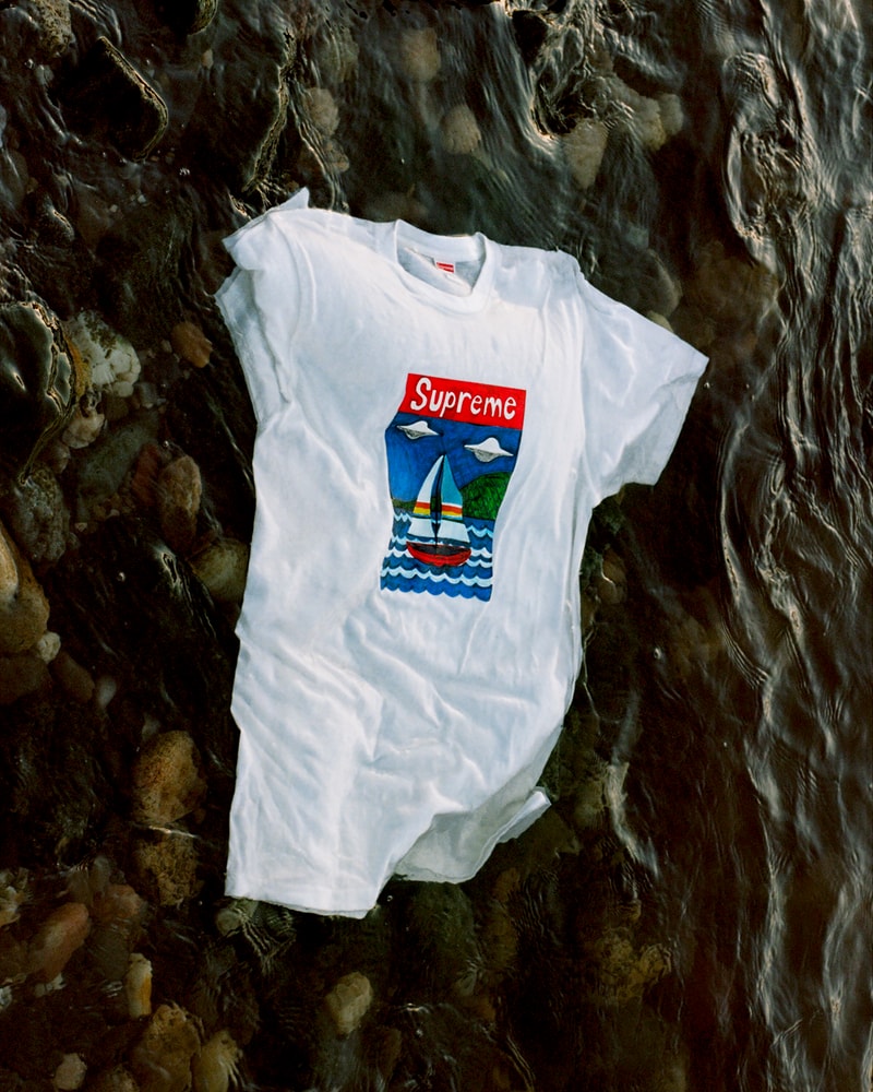 Supreme Spring 2020 T-Shirts Tees drop seven new graphics tie dye kiddie ride dinosaur hand painted boat ufo everything is shit graphic